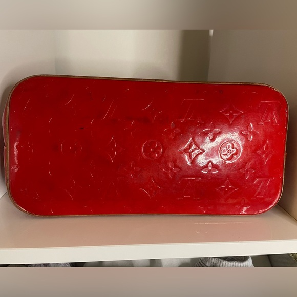 Louis Vuitton Monogram Vernis Houston LV Logo Red Patent Tote Bag - Picture 6 of 10